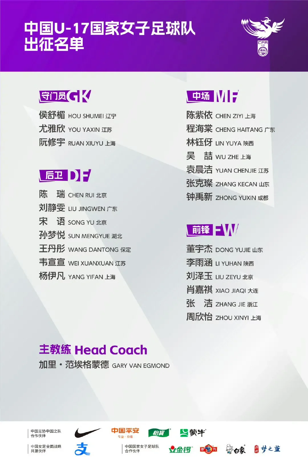B体育APP:中国女足公布世界杯参赛名单:老将领衔,新人涌现的简单介绍 B体育APP:中国女足公布世界杯参赛名单:老将领衔,新人涌现的简单介绍